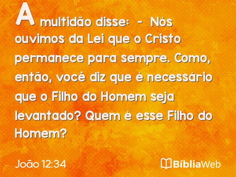João 12:34 em imagem para compartilhar