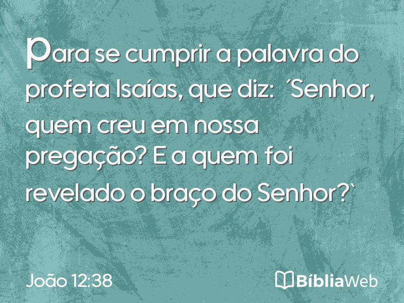 João 12:38 em imagem para compartilhar