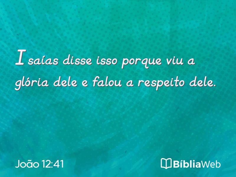 João 12:41 em imagem para compartilhar