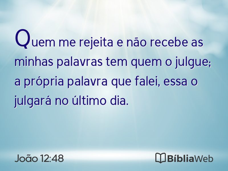 João 12:48 em imagem para compartilhar