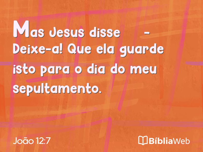 João 12:7 em imagem para compartilhar