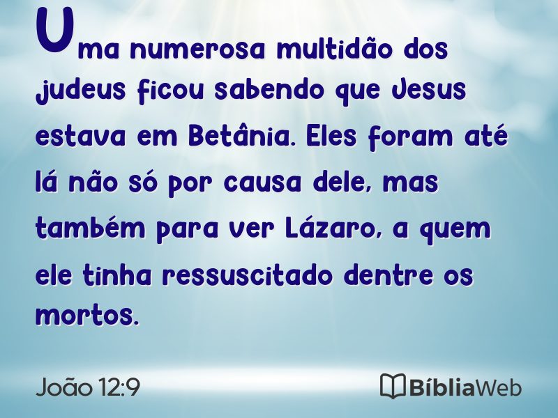João 12:9 em imagem para compartilhar