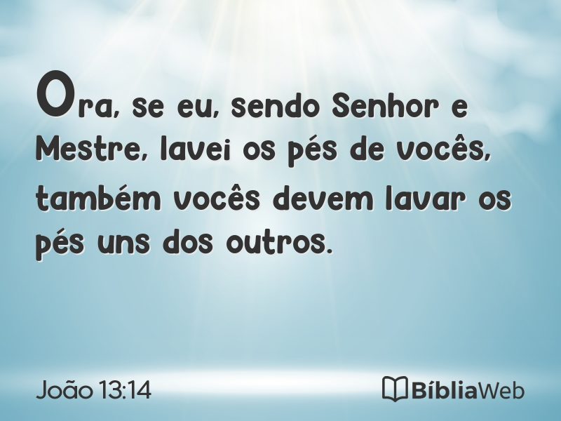 João 13:14 em imagem para compartilhar