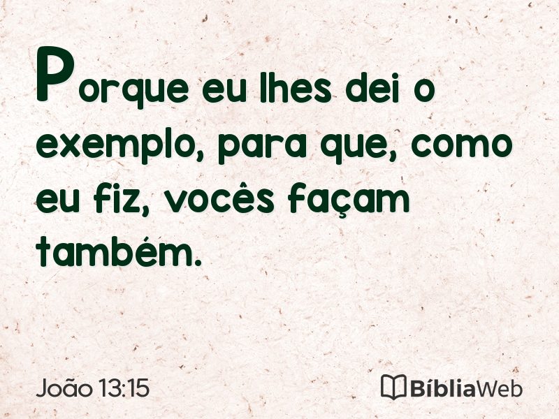 João 13:15 em imagem para compartilhar