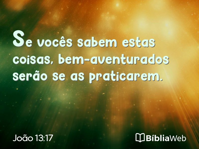 João 13:17 em imagem para compartilhar