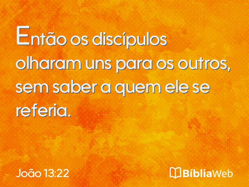 João 13:22 em imagem para compartilhar
