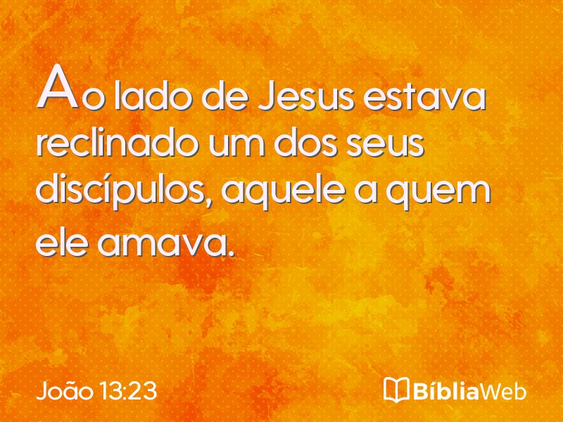 João 13:23 em imagem para compartilhar