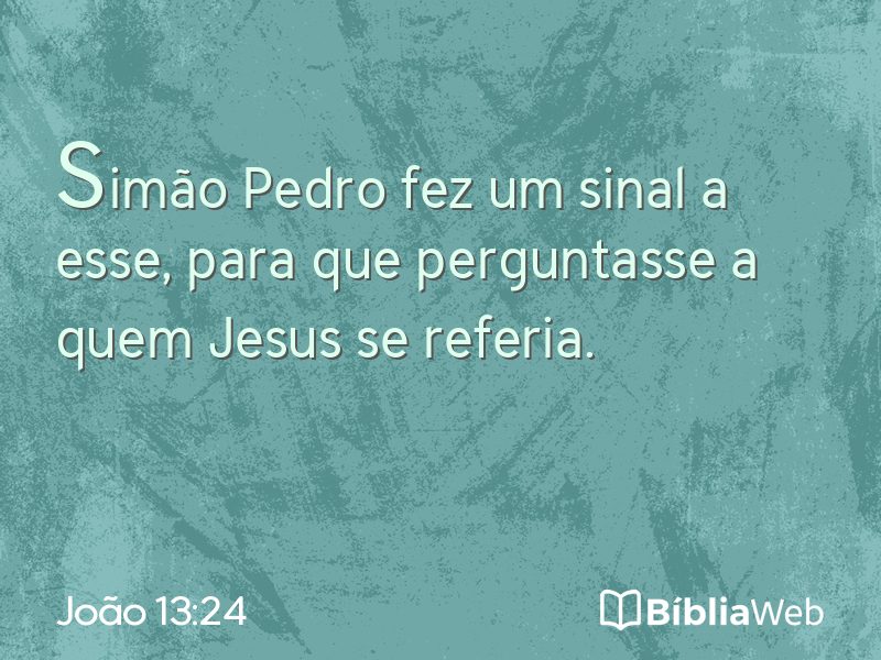 João 13:24 em imagem para compartilhar