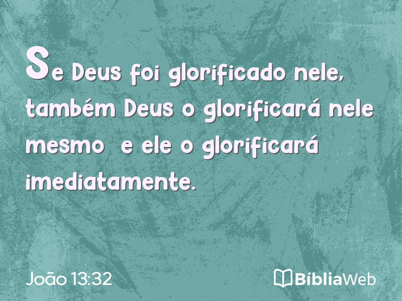 João 13:32 em imagem para compartilhar