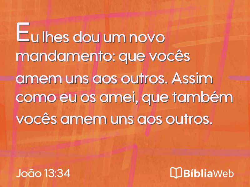 João 13:34 em imagem para compartilhar