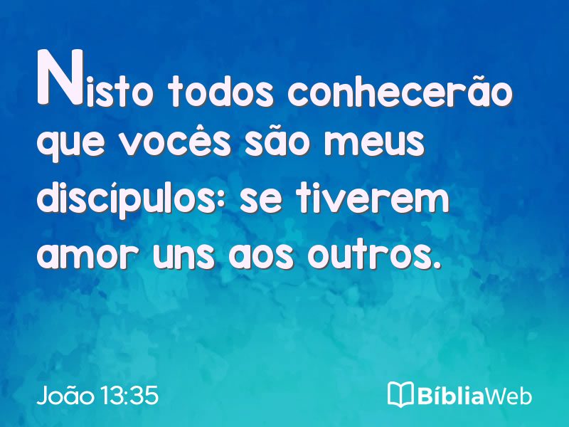 João 13:35 em imagem para compartilhar