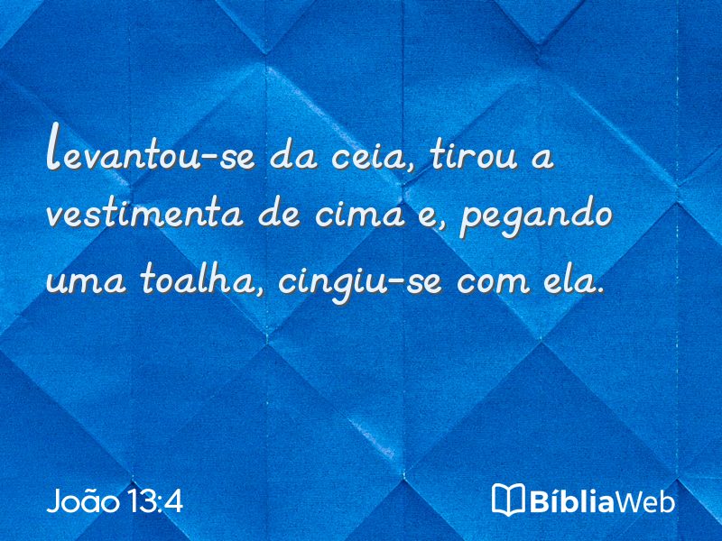 João 13:4 em imagem para compartilhar