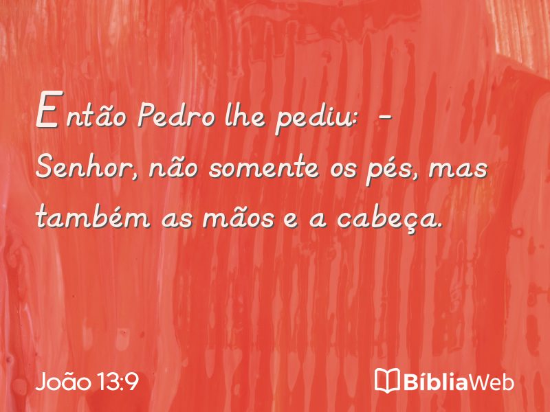 João 13:9 em imagem para compartilhar