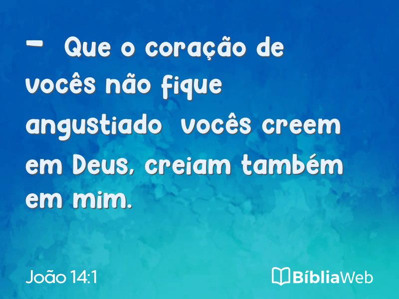 João 14:1 em imagem para compartilhar