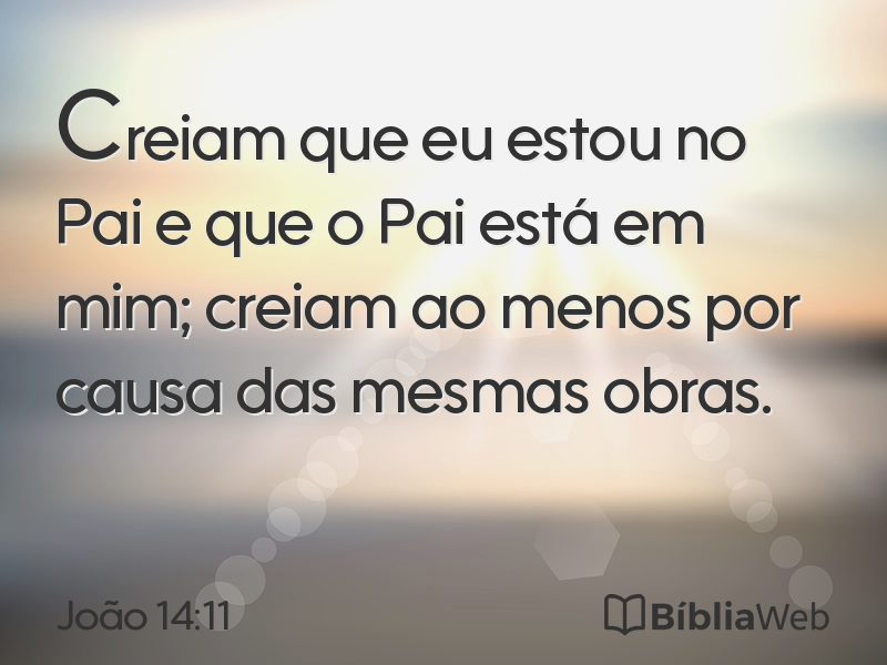 João 14:11 em imagem para compartilhar