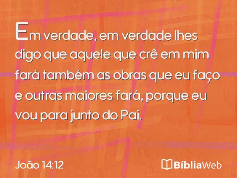 João 14:12 em imagem para compartilhar