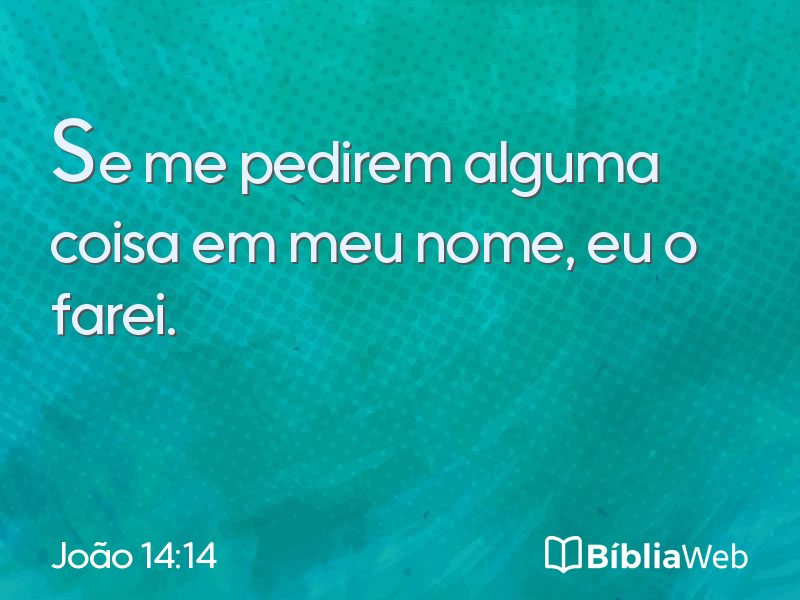 João 14:14 em imagem para compartilhar