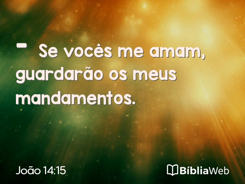 João 14:15 em imagem para compartilhar