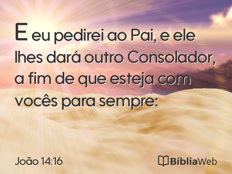João 14:16 em imagem para compartilhar