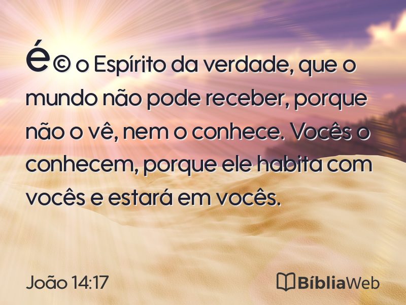 João 14:17 em imagem para compartilhar