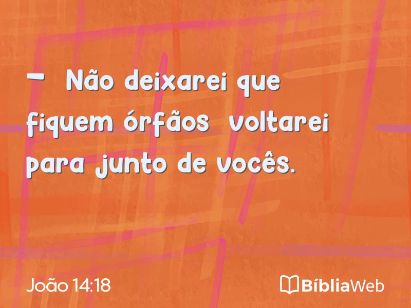 João 14:18 em imagem para compartilhar
