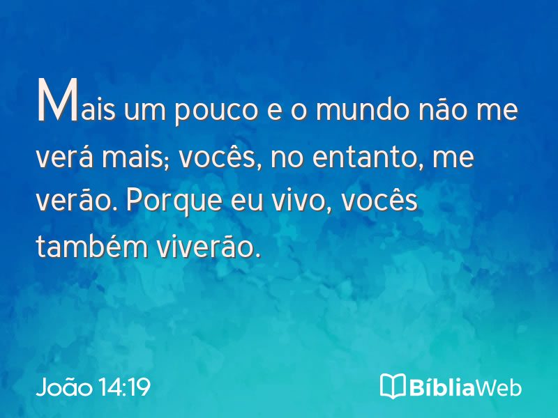 João 14:19 em imagem para compartilhar