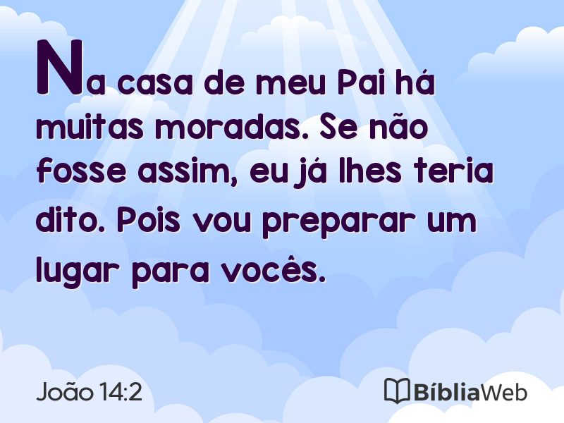 João 14:2 em imagem para compartilhar