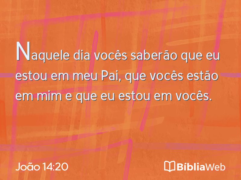 João 14:20 em imagem para compartilhar