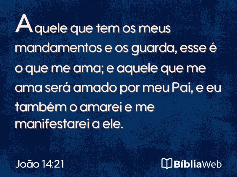 João 14:21 em imagem para compartilhar
