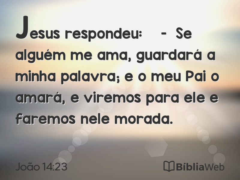 João 14:23 em imagem para compartilhar