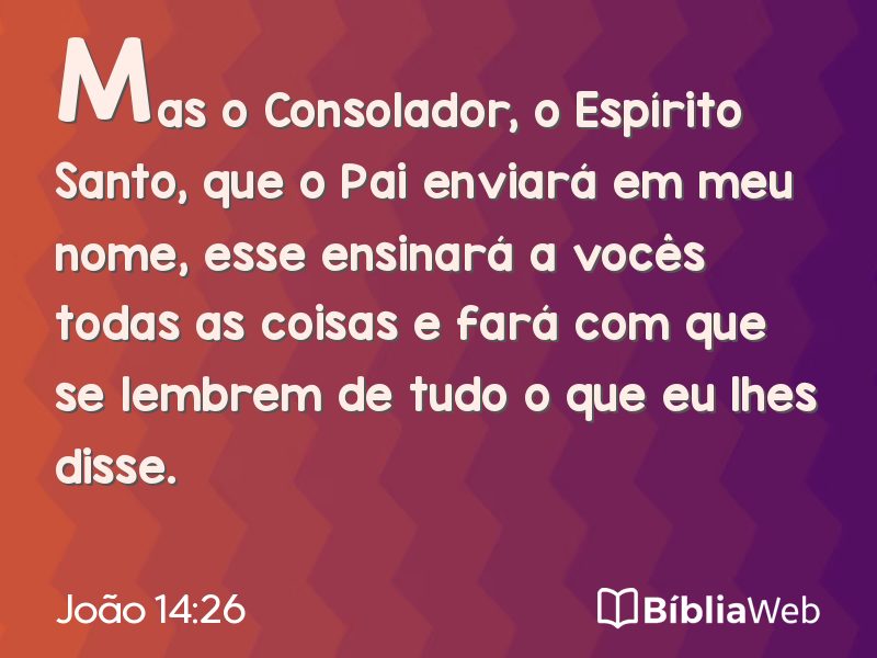 João 14:26 em imagem para compartilhar