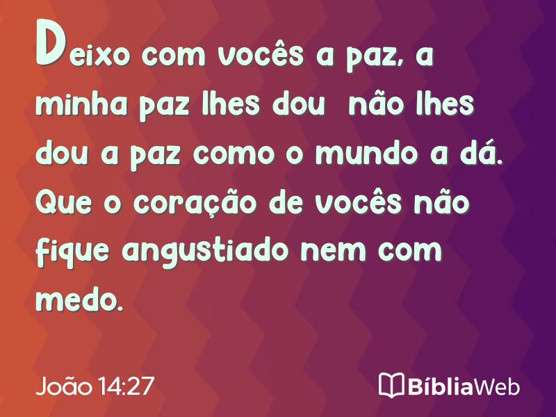 João 14:27 em imagem para compartilhar