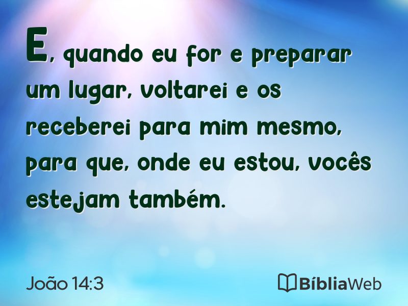 João 14:3 em imagem para compartilhar