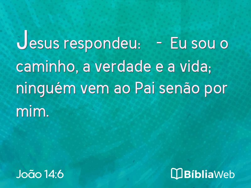 João 14:6 em imagem para compartilhar