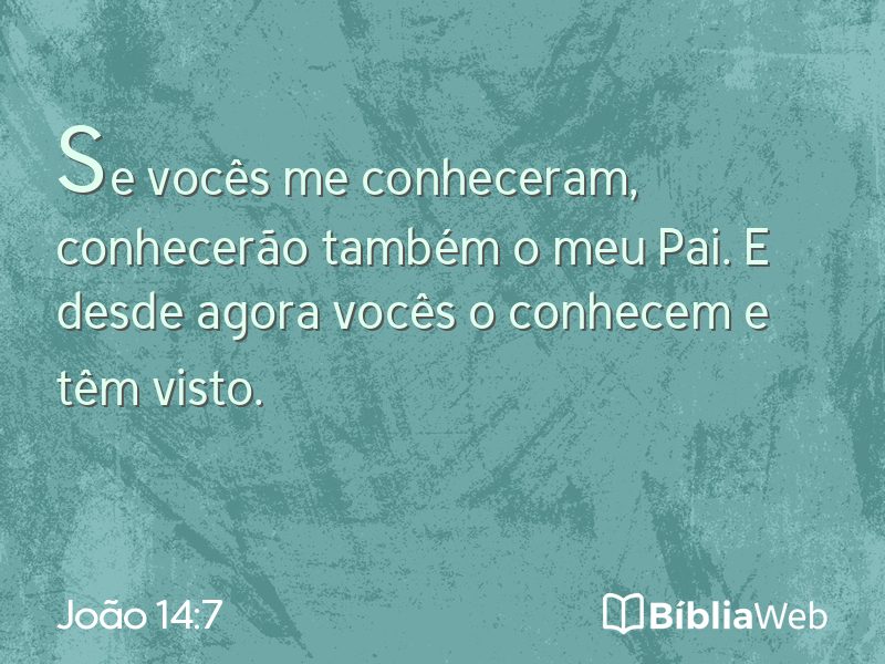 João 14:7 em imagem para compartilhar