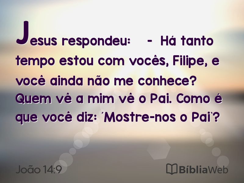 João 14:9 em imagem para compartilhar