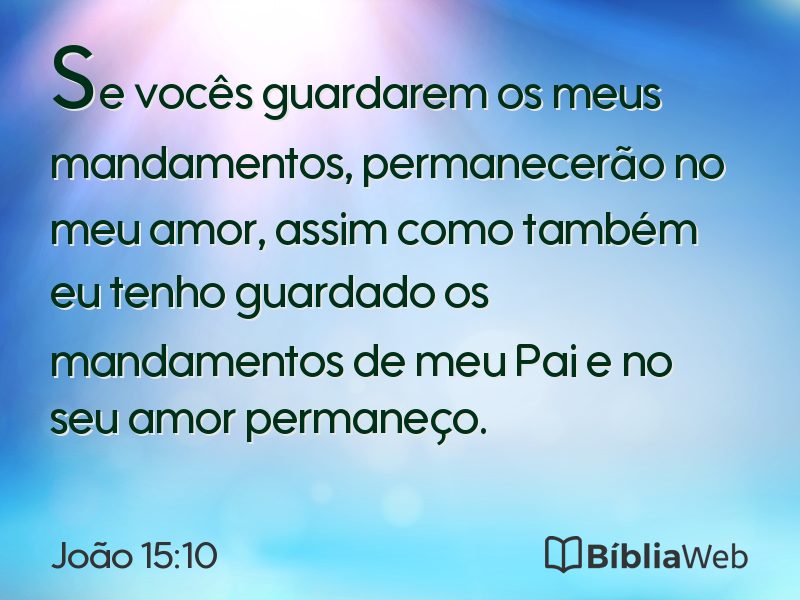 João 15:10 em imagem para compartilhar