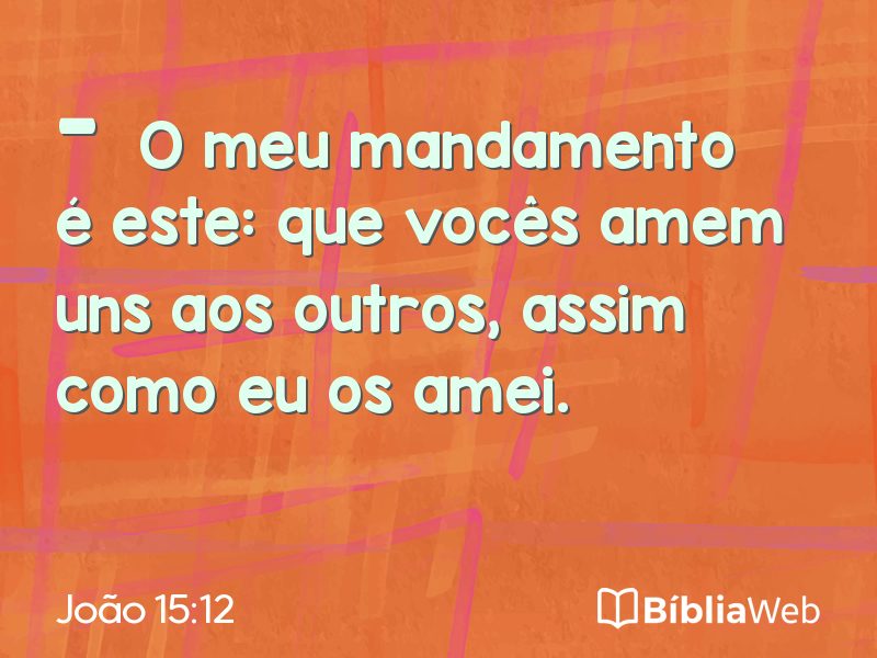 João 15:12 em imagem para compartilhar