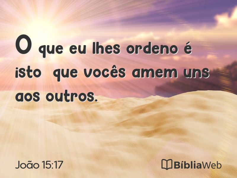 João 15:17 em imagem para compartilhar