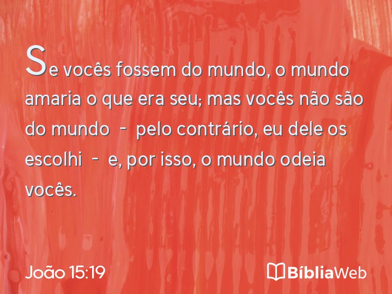 João 15:19 em imagem para compartilhar