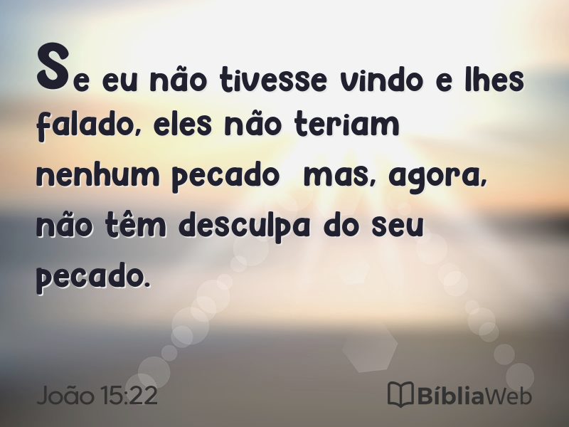 João 15:22 em imagem para compartilhar