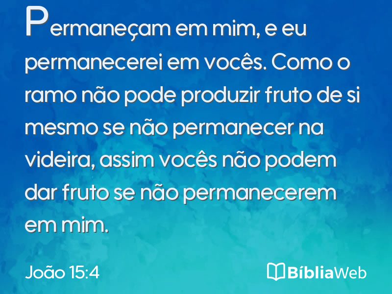 João 15:4 em imagem para compartilhar