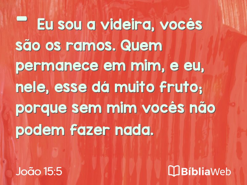 João 15:5 em imagem para compartilhar