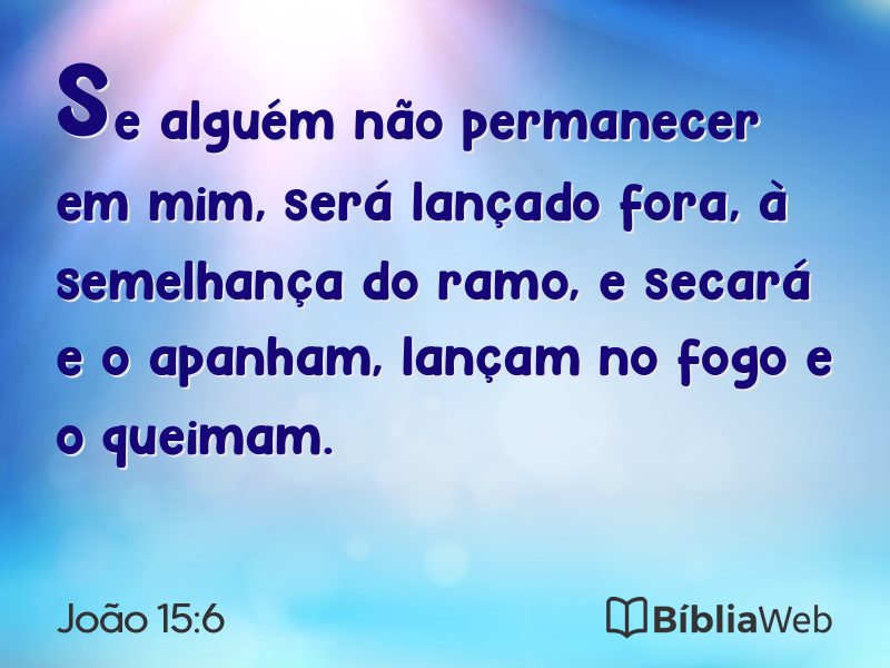 João 15:6 em imagem para compartilhar