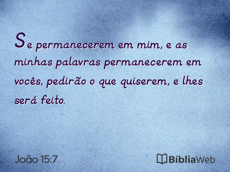 João 15:7 em imagem para compartilhar