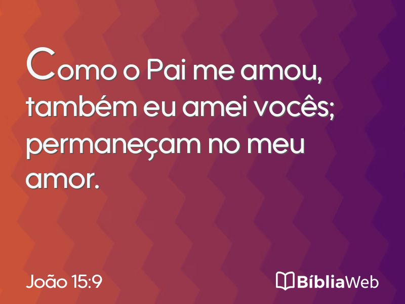 João 15:9 em imagem para compartilhar
