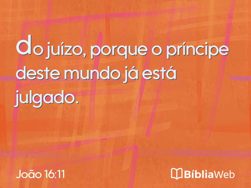 João 16:11 em imagem para compartilhar
