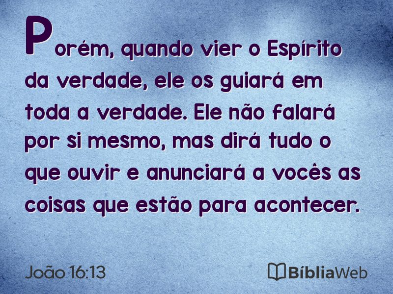 João 16:13 em imagem para compartilhar