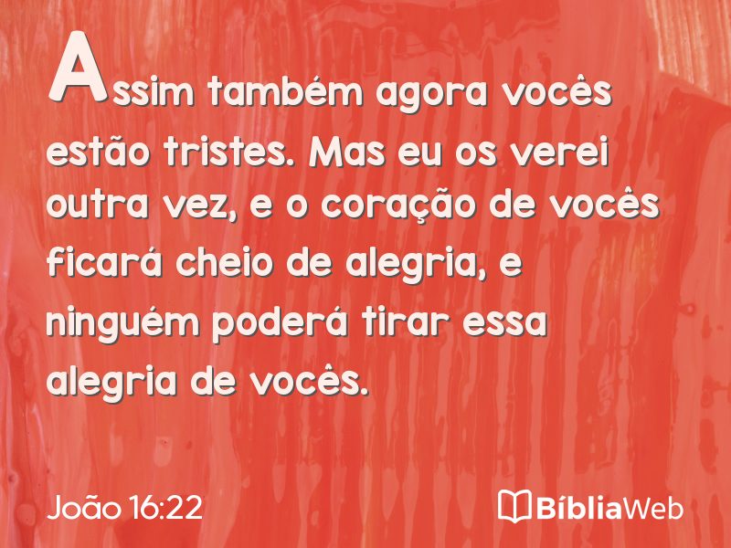João 16:22 em imagem para compartilhar