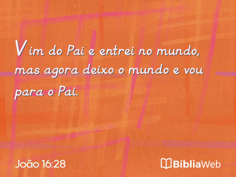 João 16:28 em imagem para compartilhar